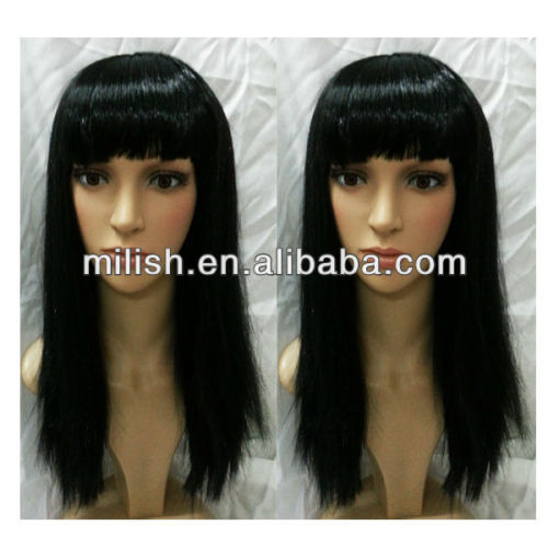 MPW-1047 Party Cheap Long wig for Halloween, Straight Black Wigs