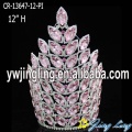 12" Large Big Chunky Pink Rhinestone Pageant Crowns