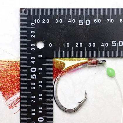 Wholesale Sea Snapper Rigs: Luminous Stainless Steel Hooks with Colorful Flashers