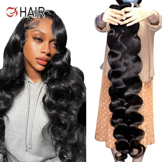 Natural GS Black Body Wave Virgin Human Hair Extension