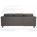 Ikoniskt modernt läder 3 -sits soffa