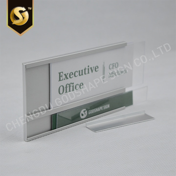 Signe de plaque murale de porte de bureau de profils en aluminium interchangeable