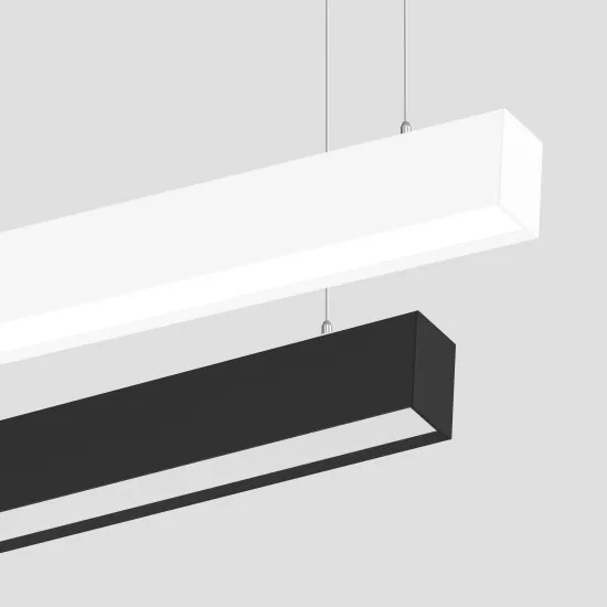 Aluminum LED Linear Hanging Lamp for Office Gym Workshop Classroom