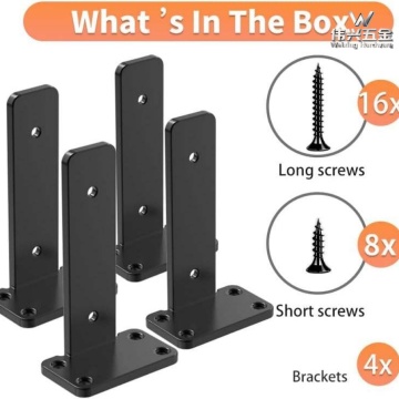 6-Inch Steel Floating Shelf Brackets: Heavy Duty