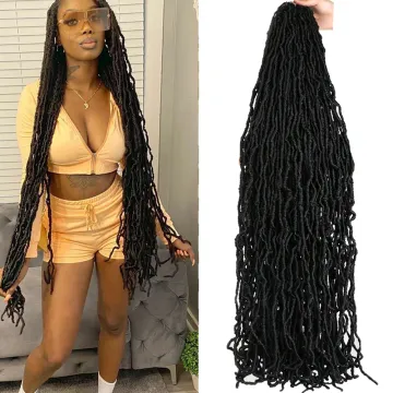 36 inch New Faux Locs Crochet Braids Hair Extension Faux soft Crochet Hair Goddess Dreadlocks Curly Faux Locs Braiding Hair