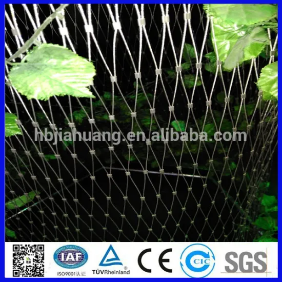 Stainless Steel animal enclosure wire mesh rope aviary mesh