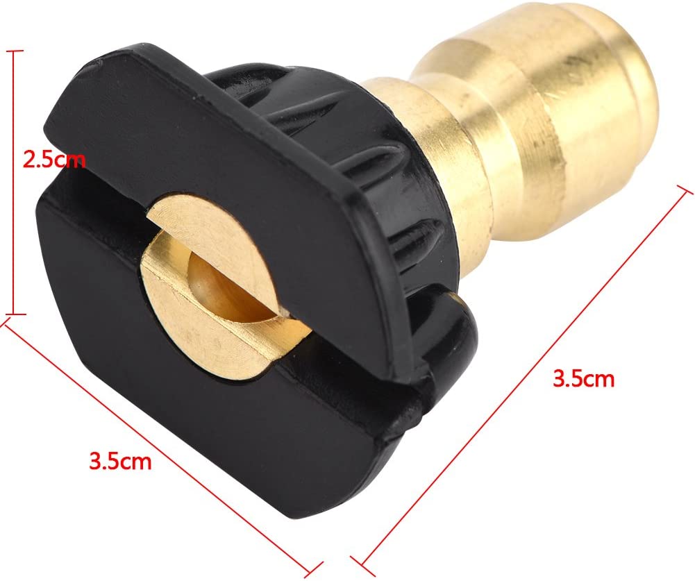 5st trycktvättstips, mässing/rostfritt stål flera grader, snabba anslutning till 4000 psi högtryckstvättdelar