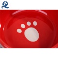 Water pet bowl Custom Red Ceramic Pet Food