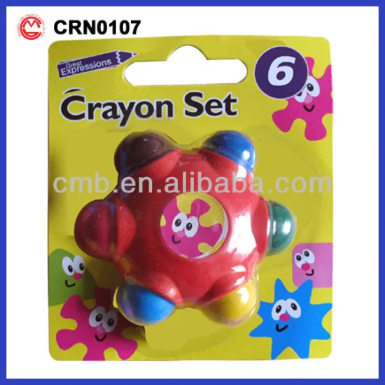 WHEEL SHAPED PLASTIC CRAYONS