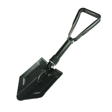 2023 High Carbon Steel Folding Camping Shovel with Trifold Handle