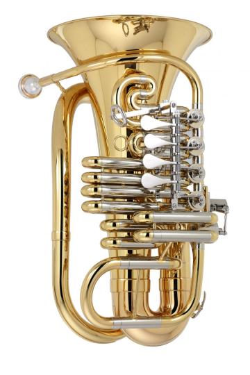 Tuba F brass rotary valve