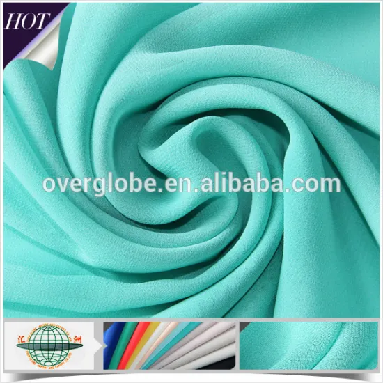 Hot Sale 75D*75D 2400 Twist 100% Polyester Chiffon Fabric for Lady Dress