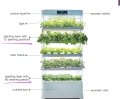 Vertikalt tornets hemsystem tidskontroll hydroponic