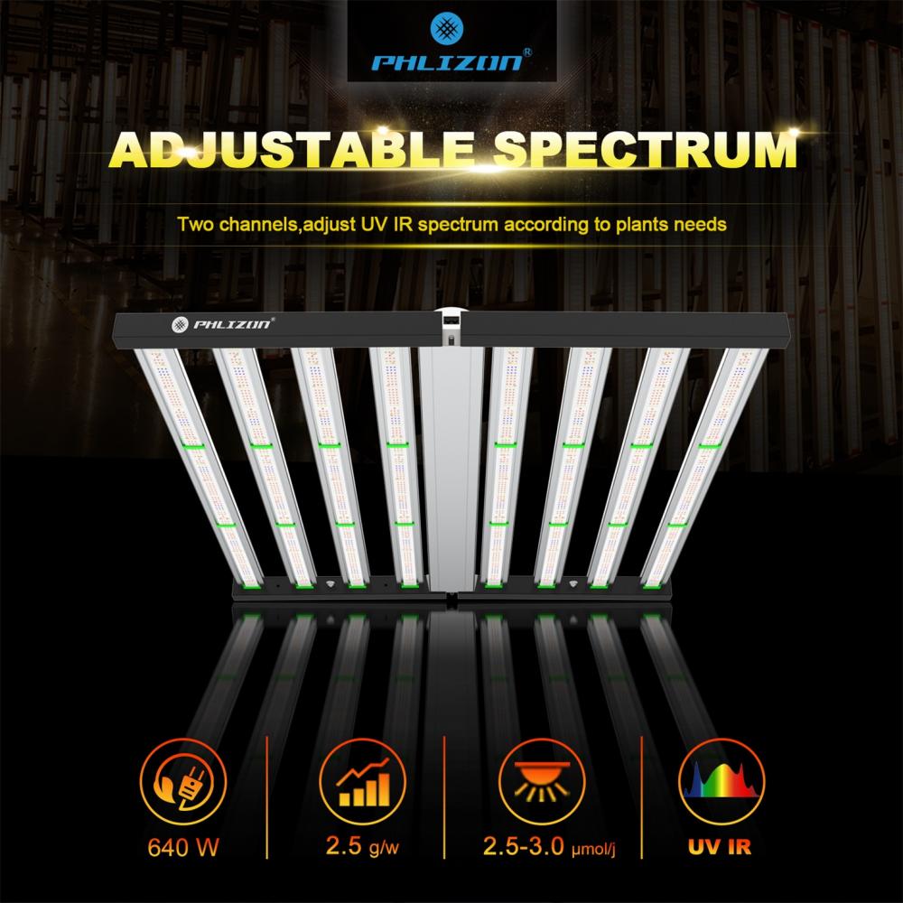 Double Channels UV IR Dimmable LED Grow Light