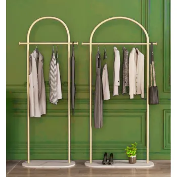 Modern Multi-functional Metal Iron Clothes Rack for Bedroom, Living Room, and Clothing Stores