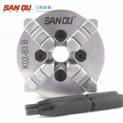 80mm 3 inch Lathe Chuck four Jaw mini Self-Centering SANOU K02-80B for CNC Wood Lathe Buddha Beads machine