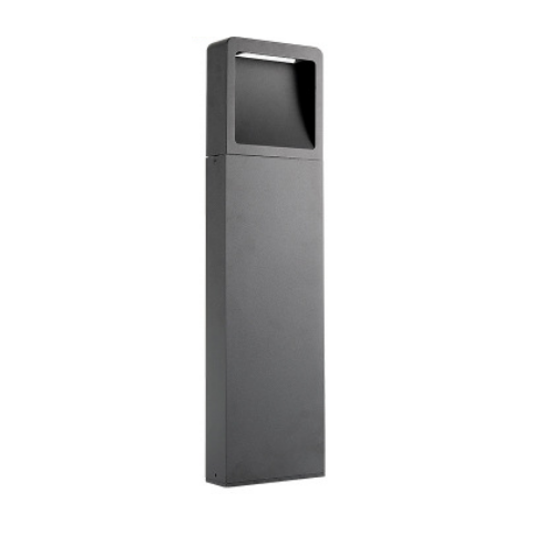 LEDER 10W Cuboid Voltage Black Outdoor Bollard Light