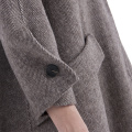 Novos estilos de alta casaco de inverno cashmere gola