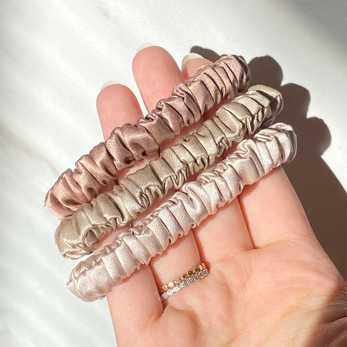 Eco-Friendly Silk Scrunchies Elastic Bands Women Accessories