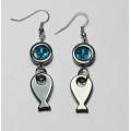 Hematite Earring with silver color finding