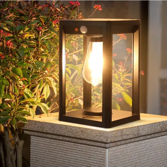 Outdoor Solar-Powered LED Pillar Lights with Human Sensor