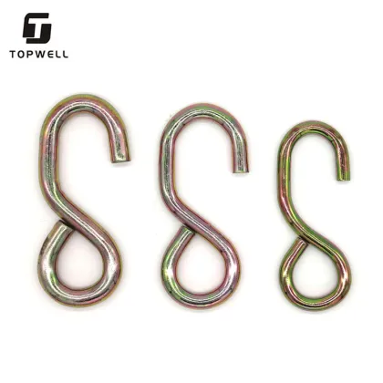 Galvanized 25mm S-Shaped Metal Hooks for Webbing: Robust S Hooks for Industrial and DIY Applications