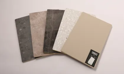 Interior Laminated Marble Veneer Wooden Wpc Wall Panels For Bedroom Decoration