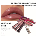 Lip Gloss Kuas Beludru Mewah dengan Nuansa Cerah