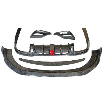 Custom Carbon Fiber Aesthetics: Enhance Your 2018-2019 Mercedes-Benz S-Class W222 with Babos Style Front Lip, Rear Lip, Fog Light Grille, and Rear Spoiler