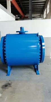 Epoxy coated trunnion ball valve