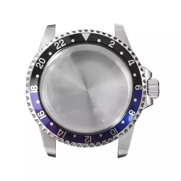 Vintage Stainless Steel Watch Case with Acrylic Bubble Lens Mirror, 39.5mm Diameter - Compatible with Japanese NH35 and NH36 Movements