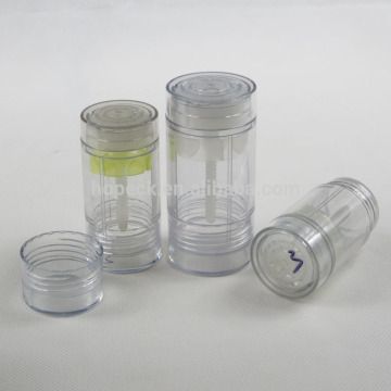 Custom made transparent color deodorant stick container 30ml, 50ml, 75ml