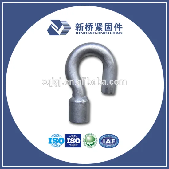 Galvanized Ball Hook for Socket Clevis Eye Ball End Hook for Power Fitting Pigtail Hook Bolt