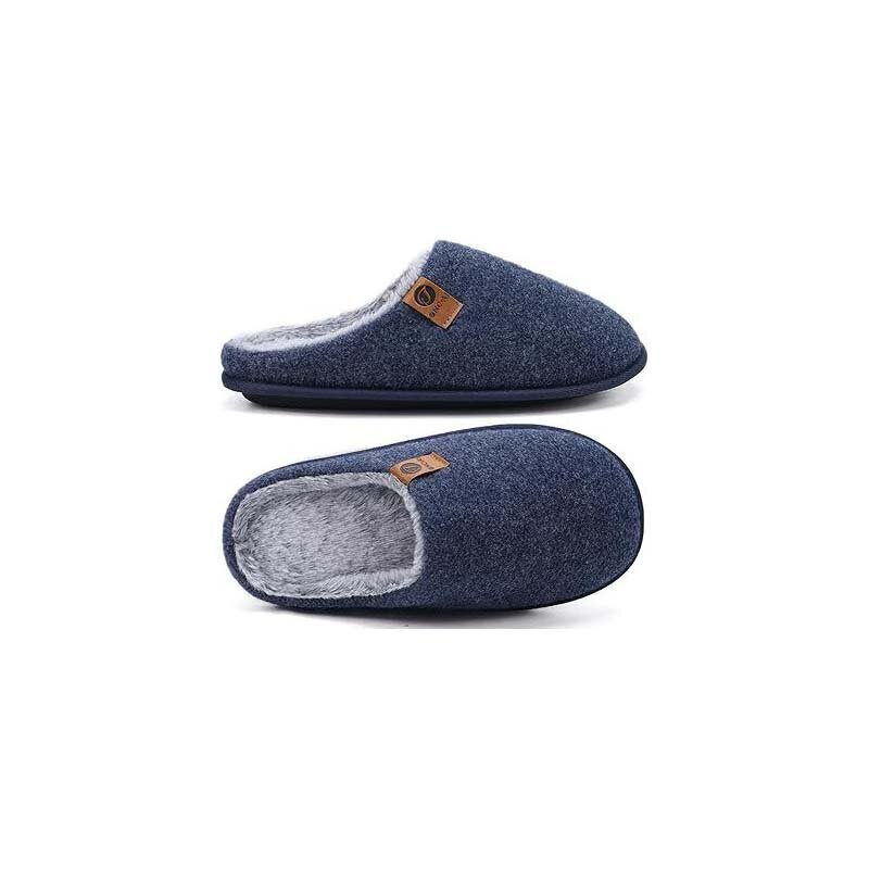 ONCAI Men's Comfort Memory Foam Wear-Resistant Slippers