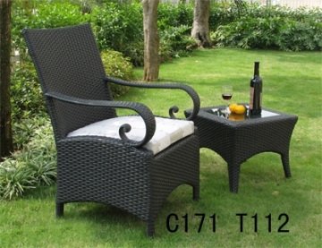 SUNBRELLA rattan wicker bistro set  handmade