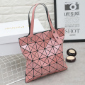 Fashion diamond ladies handbags women tote bags reusable shopping bags with logo geometric bag