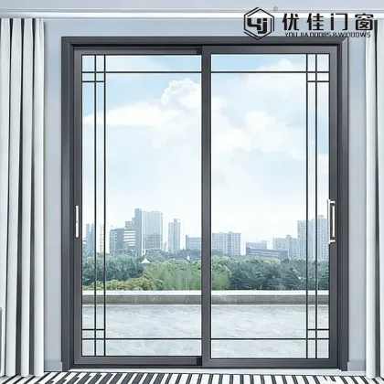 Balcony Two Panel Clear Glass Sliding Door