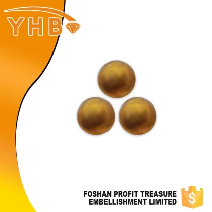 YHB New recommended small size Aurum ceramic flat pearl for sticker sheets