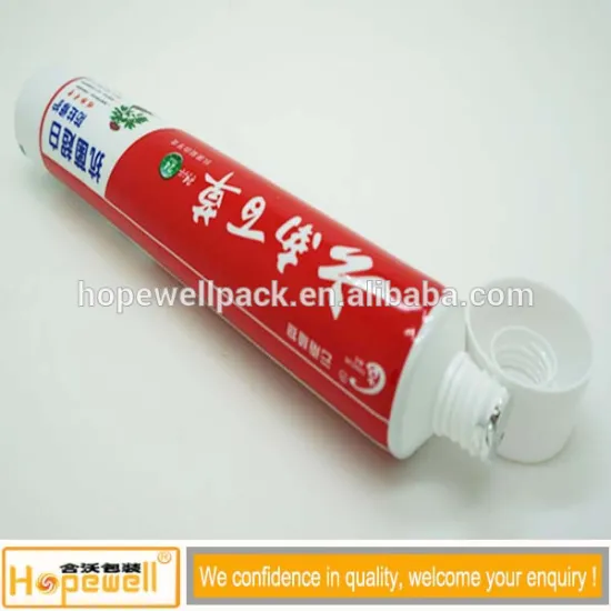 100ml China half round tube laminate tube toothpaste plastic aluminum soft tube