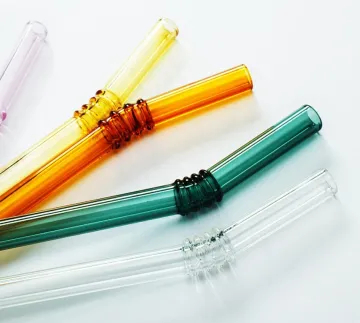 custom colored glass straws drinking