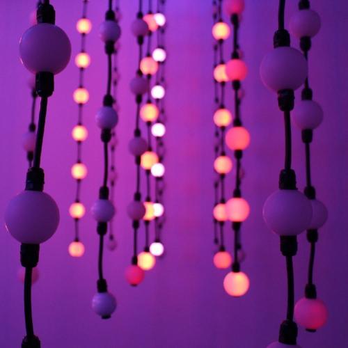 ดิสโก้คลับ RGB LED Ball String Light สีสันสดใส