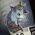 Sequin Applique Menjahit Kartun Pakaian Patch