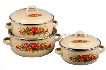 674D enamel cookware with decal