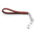 Short Dog Leash with Shock Absrber Short Pull Leather Dog Leashes