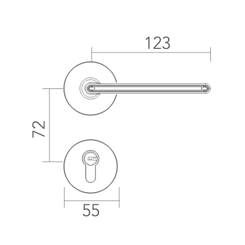 New Chinese style split lock