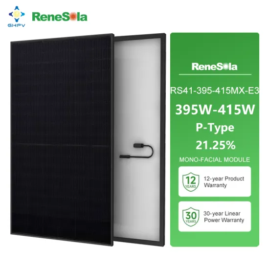 Renesola All Black Solar Panels Complete Kit: High Efficiency P-Type 395W-415W Monocrystalline Photovoltaic Solar Panels for Home Installation
