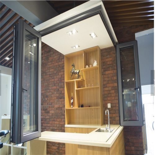 Modern Kitchen Aluminium Bifold Glass Window