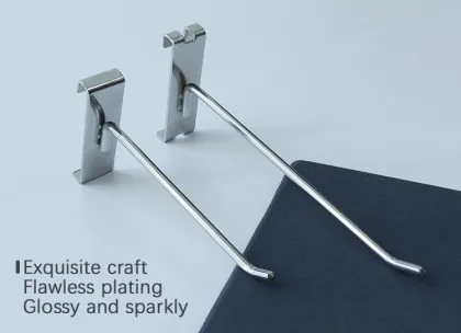 Black Metal Slatwall Hooks for Supermarket Retail Display