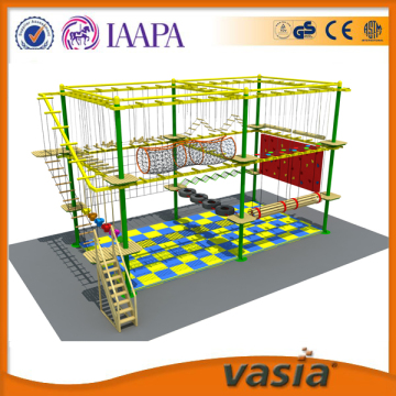 Huaxia China Manufacture Indoor Adventure Playground for Amusement Park Low Ropes Course