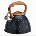 Woodlike handle marble stainless steel coffee tea kettle